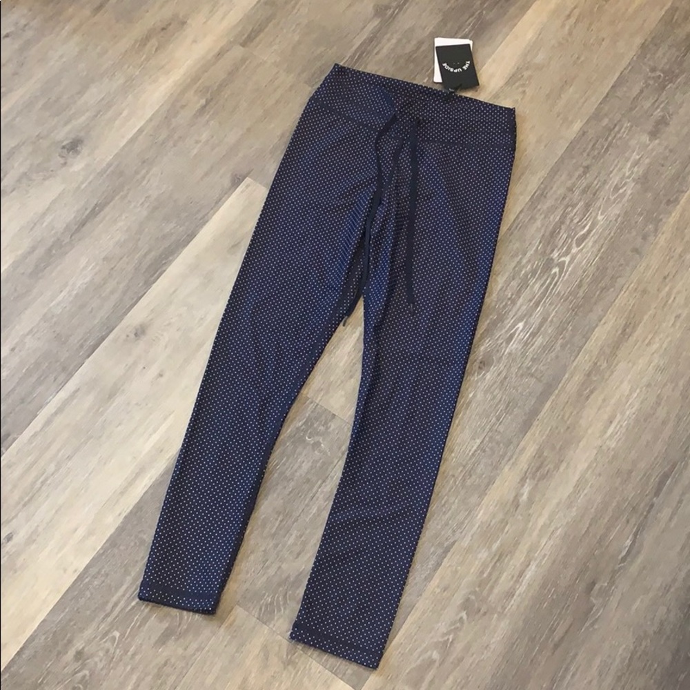 NWT the upside navy blue polka dot leggings